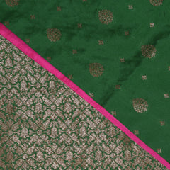 4395 art silk benarasi green saree with jari boarder