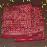 4397 Art silk benarasi magenta pink saree with jari work