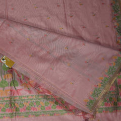 4404 semi tussur rose gold saree