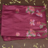 4406 semi tussur magenta pink saree with self thread work