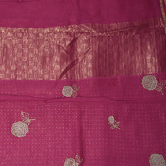 4414 pure tussur magenta pink saree with jari motifs