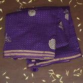 4415 pure tussur purple saree with jari motif