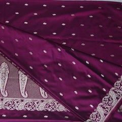 4433 Art silk benarasi grape wine saree with jari