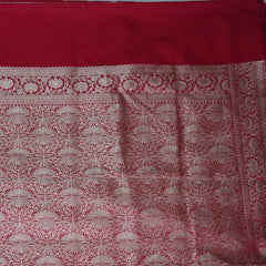 4436 Art silk benarasi pink saree with jari boarder