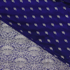 4437 Art silk benarasi dark blue saree with jari