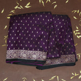 4449 Art silk benarasi deep purple saree with jari work