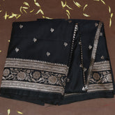 4461 Art silk benarasi black saree with jari