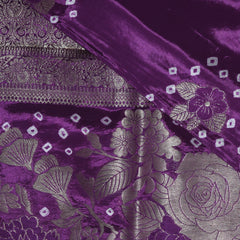 4470 Benarasi semi silk purple saree with jari boarder