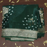 4471 Benarasi semi silk bottle green saree with jari