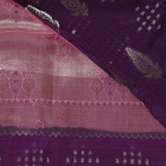 4482 benaras silk grape wine saree with pink jari boarder