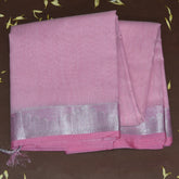 4495 Super net benaras baby pink saree with silver boarder