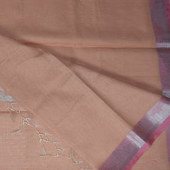 4497 benaras super net light orange with jari boarder