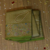 Banarasi Pista Green Saree with Blouse