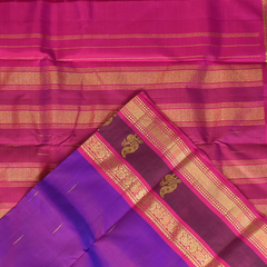 Kanchipuram Silk Purple Violet Saree with Blouse