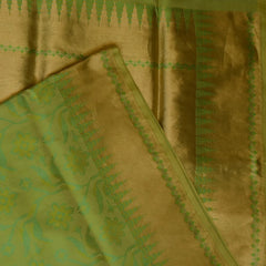 Banarasi Art Silk Green Saree Jari Boarder with Blouse