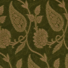 Banarasi Monga Moss Green Saree with Blouse