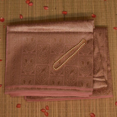 Pink Benares Chanderi Saree with Full Zari Work