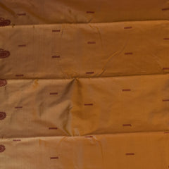 Kanchivaram silk Bronze Orange Saree with Blouse
