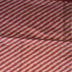 Pochampally Ikkat Ivory Saree with Pink Stripes, Gold Zari Border, and Blouse