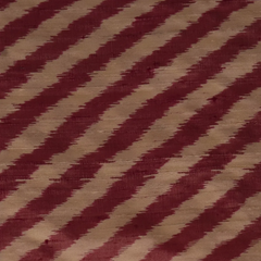 Pochampally Ikkat Ivory Saree with Pink Stripes, Gold Zari Border, and Blouse