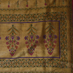 Banarasi Tussur Georgette Purple Saree With Paithani Boarder with Blouse