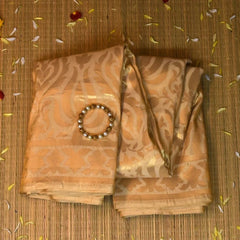Banarasi Cream Saree with Blouse
