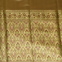 Banarasi Ar Silk Beige Saree Jari Thread Work Boarder with Blouse
