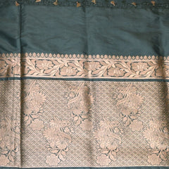 Banarasi Art Silk Gray Saree With Jari Boarder with Blouse