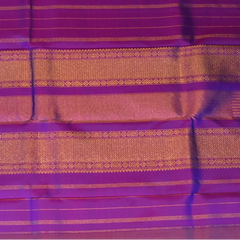 Kanchipuram Silk Mustard Green Saree with Blouse