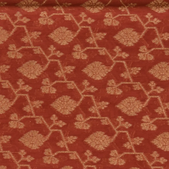 Banarasi Rangkat Cotton Brick Red Saree with Blouse