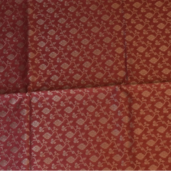 Banarasi Rangkat Cotton Brick Red Saree with Blouse