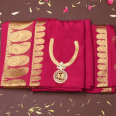 Mysore Crepe Silk Ruby Rose Saree
