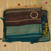 Crepe Silk Green Multi Color Saree With Rama Green Border