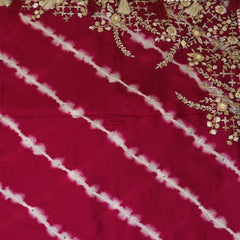 Georgette Half White & Pink Saree with Blouse