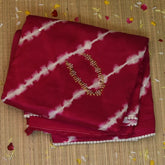 Georgette Half White & Pink Saree with Blouse
