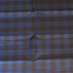 Kanchipuram Silk Charcoal Gray & Steel Blue Saree with Blouse