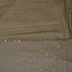 Georgette Pure White Saree with Blouse