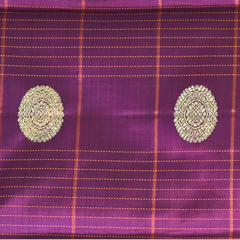 Kanchipuram Silk Purple Plum Saree with Blouse