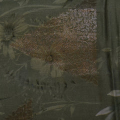 Banasari Crepe Silk Pista Green with Blouse