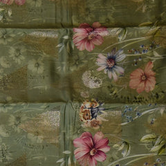 Banasari Crepe Silk Pista Green with Blouse