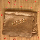 Pale Gold Benares Chanderi Saree with Full Zari