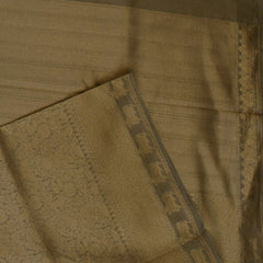 Pale Gold Benares Chanderi Saree with Full Zari