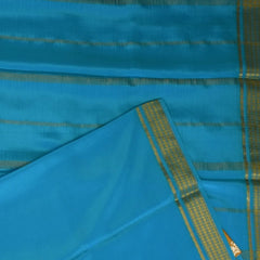 Mysore Crepe Silk Sky Blue Saree