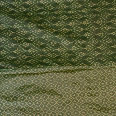 Pochampally Ikkat Jade Green Saree with Green Zari Border and Blouse