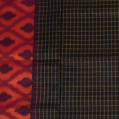 Pure silk Cherry Red Saree with Blouse