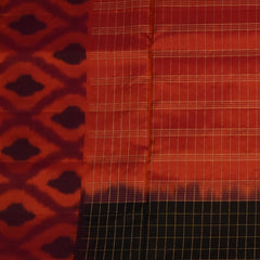 Pure silk Cherry Red Saree with Blouse