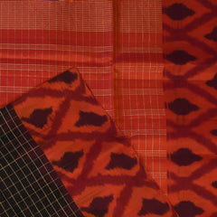 Pure silk Cherry Red Saree with Blouse