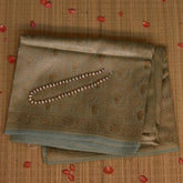 Honeydew Benares Chanderi Silk Saree with Full Zari