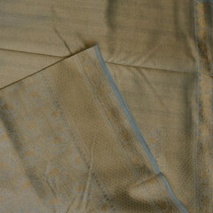 Honeydew Benares Chanderi Silk Saree with Full Zari