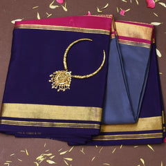 Mysore Crepe Silk Deep Violet Saree